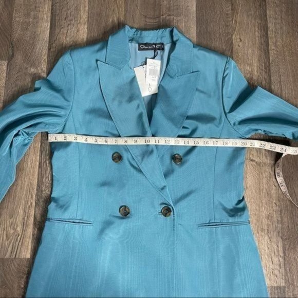 Oscar de La Renta Double Breasted SlateBlue Blazer size 10 - Picture 8 of 15